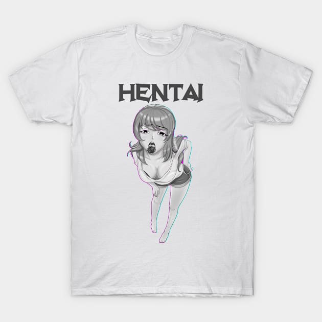 Waifu Material Hentai Girl Adult T-Shirt by bigD